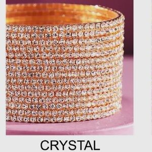 1229.   15 Crystal Glass Beaded Bracelets